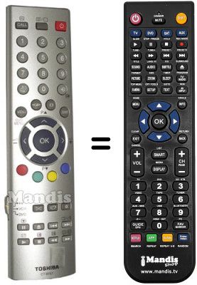 Replacement remote control Toshiba 50VJ33T Replacement remote control Toshiba 50VJ33T