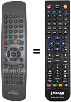 Replacement remote control Toshiba 34VH26P Replacement remote control Toshiba 34VH26P