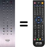 Replacement remote control Toshiba 14VL43P