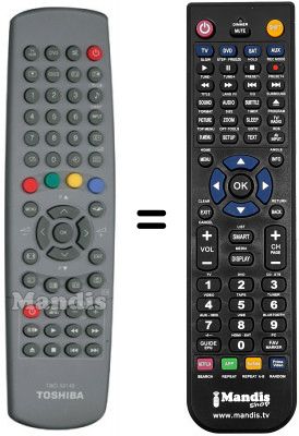 Replacement remote control Toshiba TW50146 Replacement remote control Toshiba TW50146