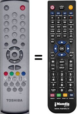 Replacement remote control Toshiba V20096228
