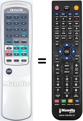Replacement remote control Aiwa RC-8AT02
