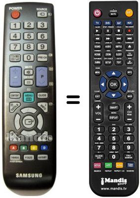Replacement remote control Samsung UE26D4003 Replacement remote control Samsung UE26D4003