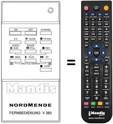 Replacement remote control NordMende V303PSN