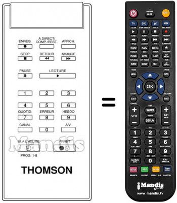 Replacement remote control REMCON1087 Replacement remote control REMCON1087