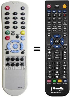 Replacement remote control Amstrad CTV2050