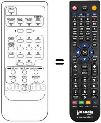 Replacement remote control REMCON657 Replacement remote control REMCON657