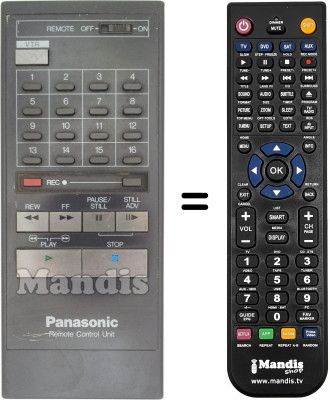 Replacement remote control Panasonic VSQ0357