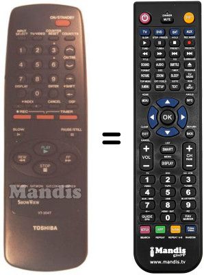 Replacement remote control Toshiba V304T