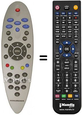 Replacement remote control NordMende MC2850 Replacement remote control NordMende MC2850