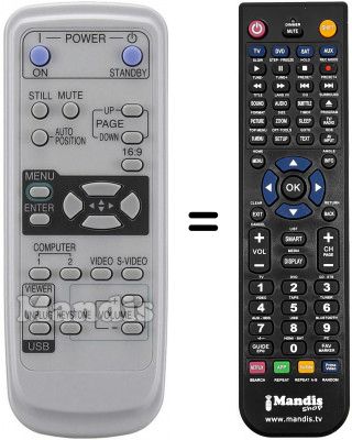 Replacement remote control XD206U Replacement remote control XD206U