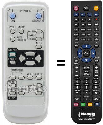Replacement remote control Mitsubishi MIT001 Replacement remote control Mitsubishi MIT001