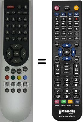 Replacement remote control Salora LCD 3238TN