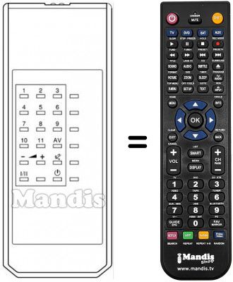 Replacement remote control REMCON1159