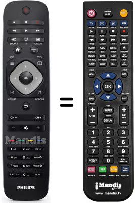 Replacement remote control Philips 37PFL4007H