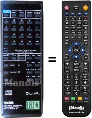 Replacement remote control Yamaha CDX-630E