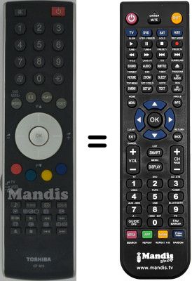 Replacement remote control Toshiba 42WL66Z Replacement remote control Toshiba 42WL66Z