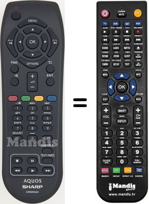 Replacement remote control Sharp LC32LE630E