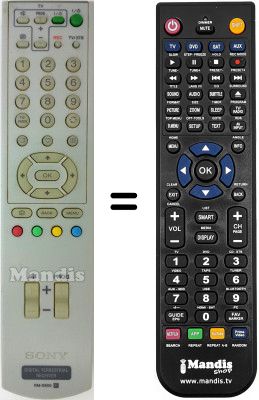 Replacement remote control Sony VTXD800E