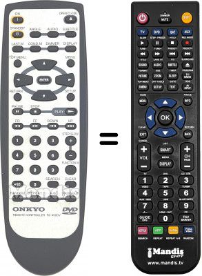 Replacement remote control Onkyo DV-SP500