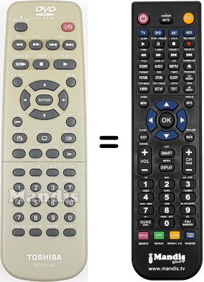 Replacement remote control Toshiba SD-330E Replacement remote control Toshiba SD-330E