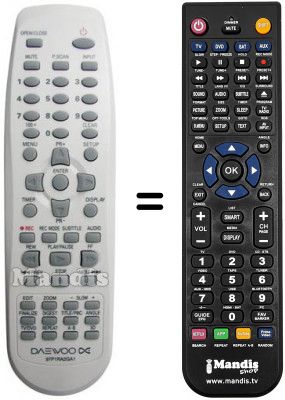 Replacement remote control Daewoo DRX1105 Replacement remote control Daewoo DRX1105