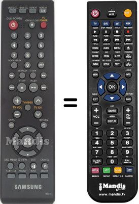 Replacement remote control Samsung DVD1080P7