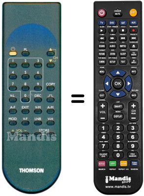 Replacement remote control Thomson ASR08T