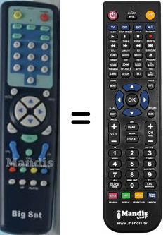 Replacement remote control Bigsat DSR5500 DELUXE