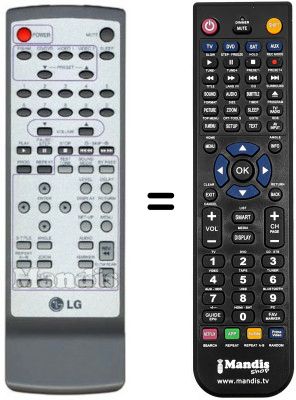 Replacement remote control LG FE3500WE