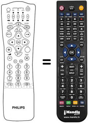 Replacement remote control Philips DSX7072