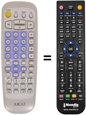 Replacement remote control Akai DV-P2450