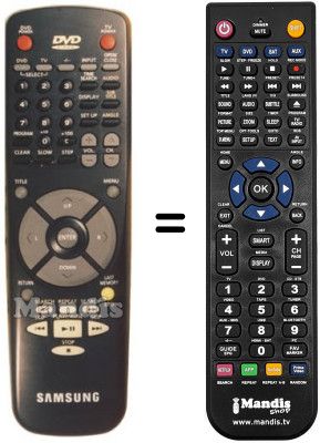 Replacement remote control Samsung DVD907 Replacement remote control Samsung DVD907