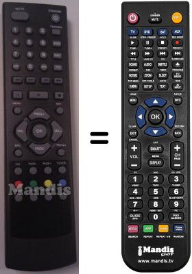 Replacement remote control Denver DMB-105 HD