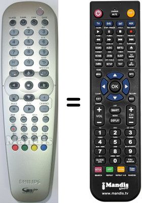 Replacement remote control Philips DVD-R5350H