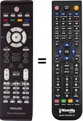 Replacement remote control Philips DVD-R3577H