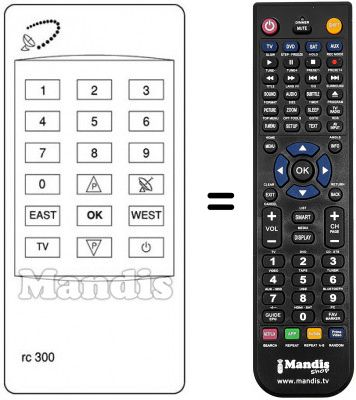 Replacement remote control RC300