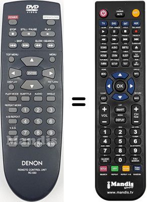 Replacement remote control RC550