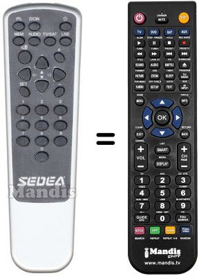 Replacement remote control VISIONIC VA1206
