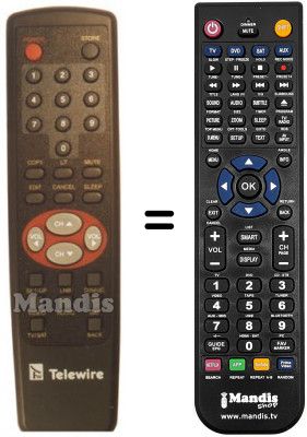 Replacement remote control TELEWIRE TW1026