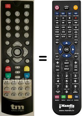Replacement remote control TM ELECTRON TM-TDT 1019