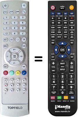 Replacement remote control Topfield SBP2000