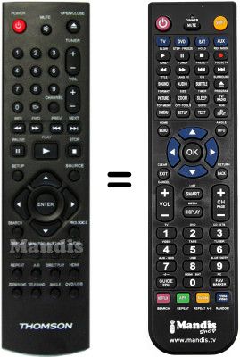 Replacement remote control Thomson HT450