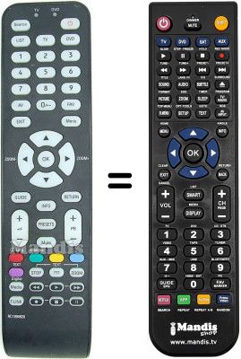 Replacement remote control Thomson 46E91NF32 Replacement remote control Thomson 46E91NF32