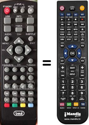 Replacement remote control Trevi HE3375TS