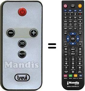 Replacement remote control Trevi SB 8300TV