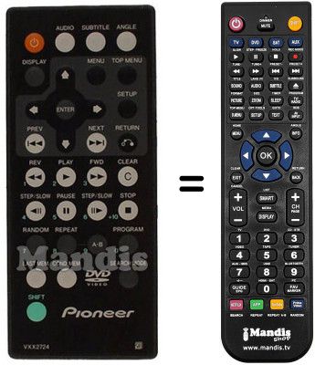 Replacement remote control Pioneer VXX2724