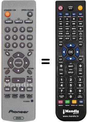 Replacement remote control Pioneer DVD3505