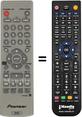 Replacement remote control Pioneer DV380S