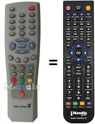 Replacement remote control Zehnder ZX590